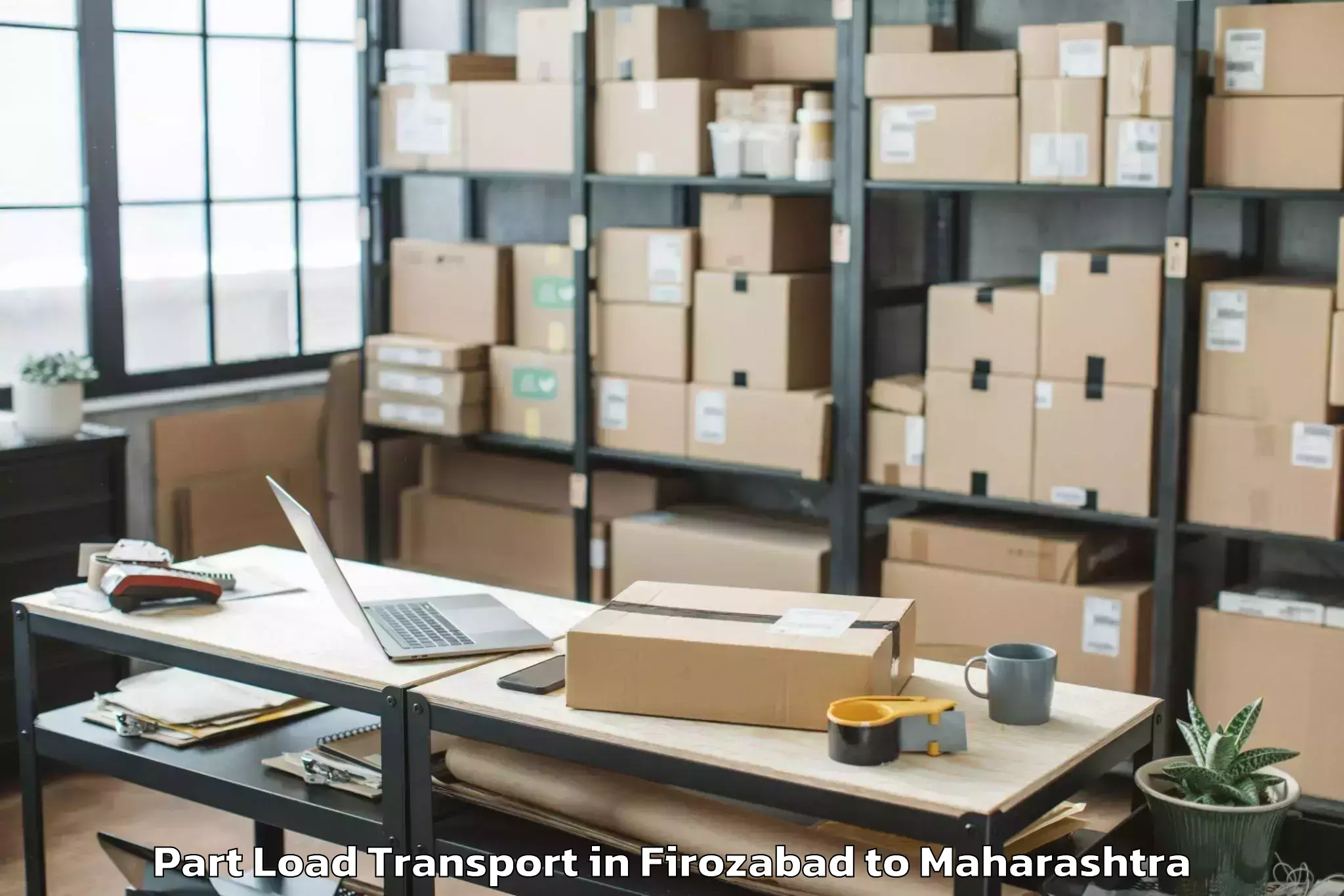 Reliable Firozabad to Sangamner Part Load Transport